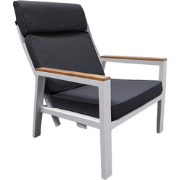 Stefano Relax Tuinstoel Verstelbaar - Teak/Wit Trestino