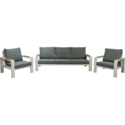 Benton Loungeset 3 dlg. - Wit Buitengewoon de Boet