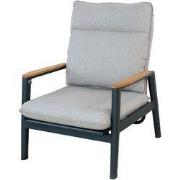 Merino lounge stoel midnight grey sunny creme