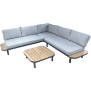 Moa cornerset antraciet/acacia incl. royal stone grey kussens