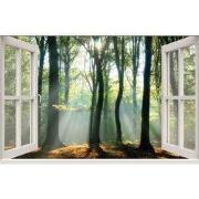 Tuindoek raam lichtinval bos 210x140cm