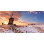 Tuinschilderij molen winter 70x50cm