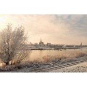 Tuinschilderij ijssel winter 70x50