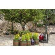 Tuinschilderij bloemen vaten 70x50