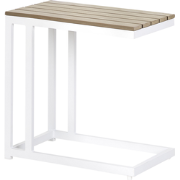 MESSINA - Bijzettafel - Lichthout/Wit- 60 x 35 cm - Plastichout