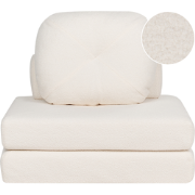 OLDEN - Slaapbank - Wit - Bouclé