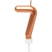 Verjaardagskaars nr 7 rosegoud