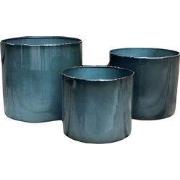 Pot Cylinder Vibrant Grijs L 31x27cm