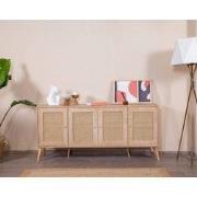 Calvin Dressoir Rotan-Eikenlook met soft-close 180 cm Melamine
