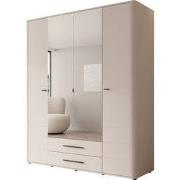Meubella - Sorello - Kledingkast met lades - Beige - 180x56x211 cm