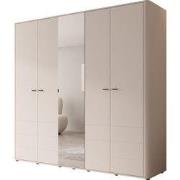 Meubella - Sorello - Kledingkast met 5 deuren - Beige - 225x56x211 cm