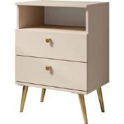 Meubella - Nachtkastje Hidde - Beige - 50 cm