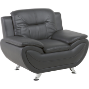 LEIRA - Fauteuil - Grijs - Kunstleer