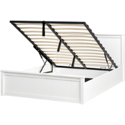 LAMBRES - Bed met opbergruimte - Wit - 140 x 200 cm - Dennenhout