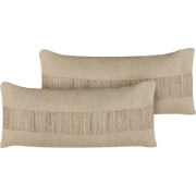 LUINA - Sierkussen set van 2 - Beige - 45 x 45 cm - Jute