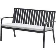 Bruno parkbank - aluminium - carbon black - valley sand