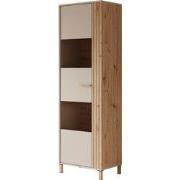 Meubella - Vitrinekast Bahia - Beige - 60 cm