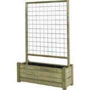 Bloembak met rek 40x120 cm