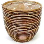 Rotan ronde mand stripe