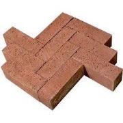 Stenen dikformaat zonder vellingkant Roodbruin 21 x 7 x 8 cm