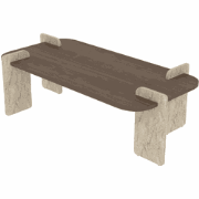 Tafel met afgerond tafelblad L120 cm - ÉLIA