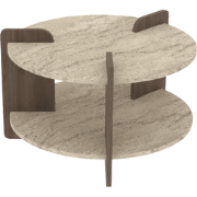 Ronde salontafel met dubbel blad Ø70 cm - MILO