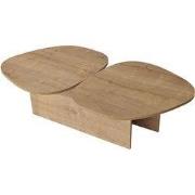 Salontafel met twee bladen in organische vorm L125 cm - CÉLESTE