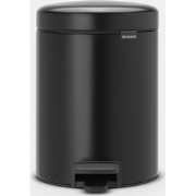 NewIcon Pedaalemmer, 5 liter, kunststof binnenemmer - Matt Black