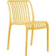 Stoel Glee - Heldergeel - 58x42x79cm - 2 stuks