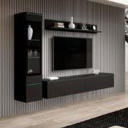 Meubella - Wandmeubel Verity - Mat zwart