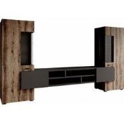 Meubella - Wandmeubel Charo - Donker eiken