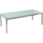 GROSSETO - Tuintafel - Zilver - 100 x 220 cm - Veiligheidsglas