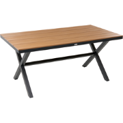 TIANO - Tuintafel - Zwart - Aluminium