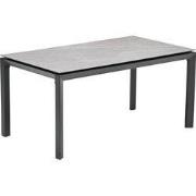 Domingo dining tuintafel - 160x90cm - grijs aluminium
