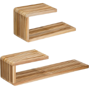 Mica Decorations Josha Wandplank Zwevend - Zwevende Boekenplank Set va...