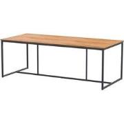 Quatro tafelframe Antracite met tafelblad Teak 220 x 95 cm