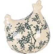 Clayre & Eef Decoratie Beeld Kip 12x11x13 cm Beige Keramiek