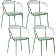MALEVIZI - Tuinstoel set van 4 - Groen - Kunststof