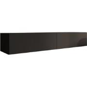 Meubella - TV-Meubel Palm - Mat zwart - 180 cm