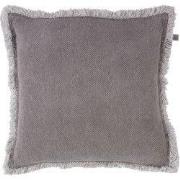 BURTO - Kussenhoes 45x45 cm - gewassen katoen - Driftwood - taupe