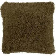 FLUFFY - Sierkussen 45x45 cm - superzacht - effen kleur - Military Oli...