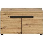 Bank met schoenenopberger 2 deuren en 2 nissen L80 cm - CANU