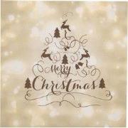 Clayre & Eef Servetten Papier Set van 20 33x33 cm Beige Papier Kerst