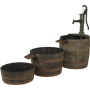 Whisky waterornament 3-delig met gietijzeren pomp