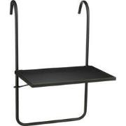 Mica Decorations Seatle Balkontafel - H57,5 x Ø38 cm - Metaal - Zwart