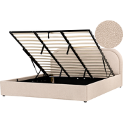 QUILLIEN - Bed met opbergruimte - Beige - 180 x 200 cm - Bouclé