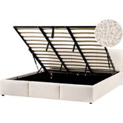 BOUSSE - Bed met opbergruimte - Off-white - 180 x 200 cm - Bouclé