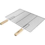 Roestvrij stalen rooster met handgrepen 60 x 40 cm