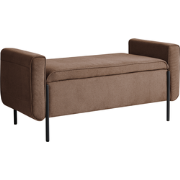 LEWES - Opbergbankje - Bruin - Stof