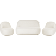 LOVBERG - Banken set - Gebroken wit - Polyester